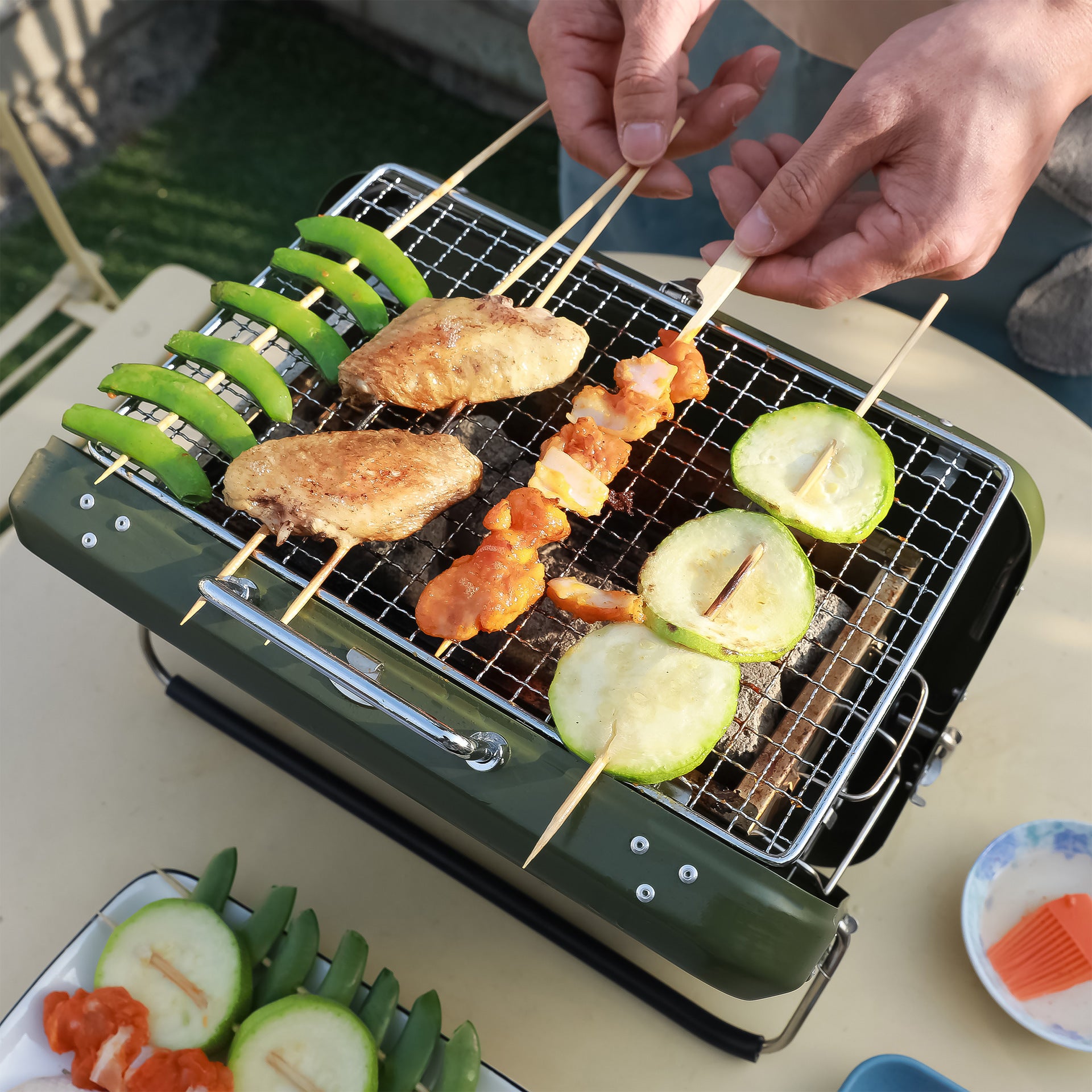 Easy Travel Portable Charcoal Outdoor Grill - Mubimart -  