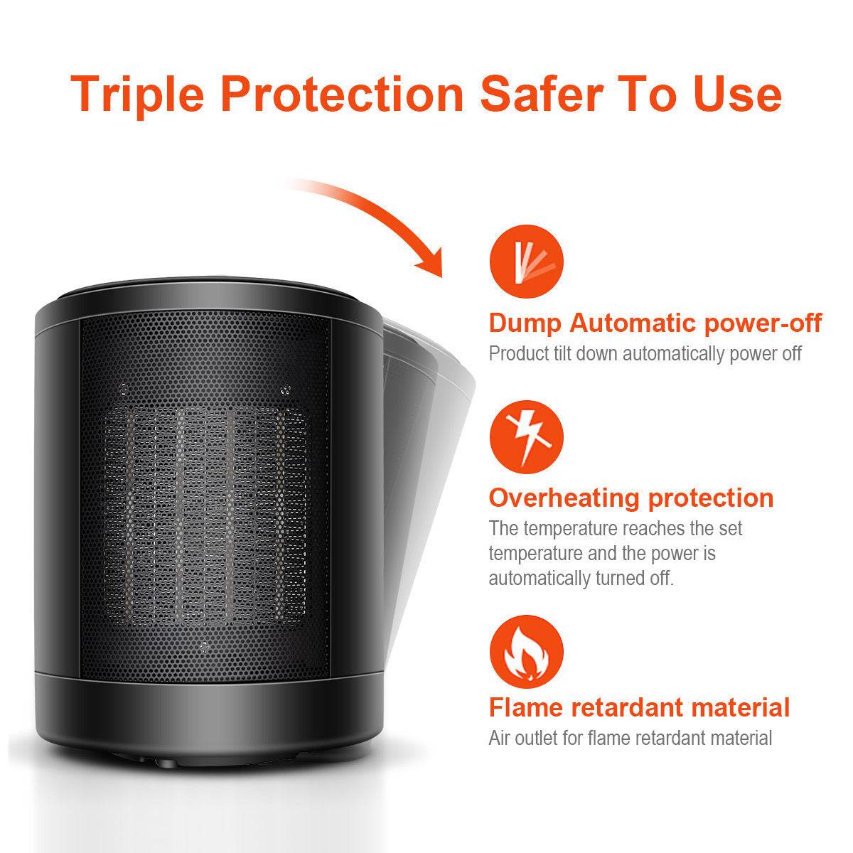 Ecoheat Mini Adjustable Thermostat Heater - Mubimart