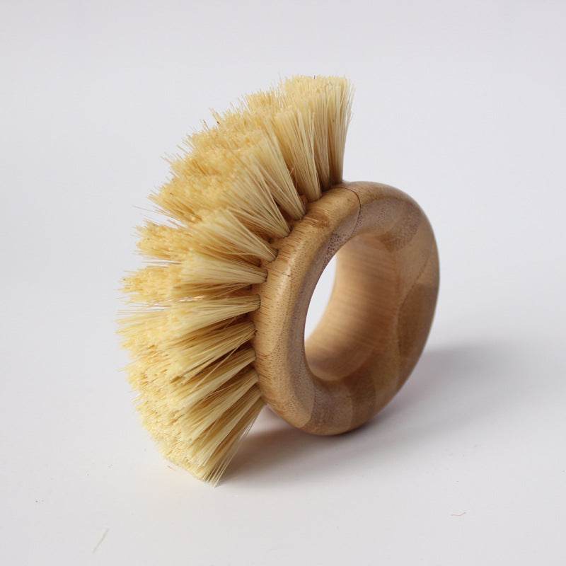 Educational Toys Cross-Border Hot Sale Bamboo Sisal Natural Plant Fiber Pot Brush Hand Environmental Protection Dish Brush Kitchen Cleaning Brush - Mubimart