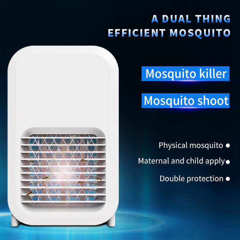 Efficient Photocatalyst Household Mosquito Killer Lamp 2in1 LED Mosquito Racket USB Creative Mosquito Trap Artifact Bug Zapper - Mubimart