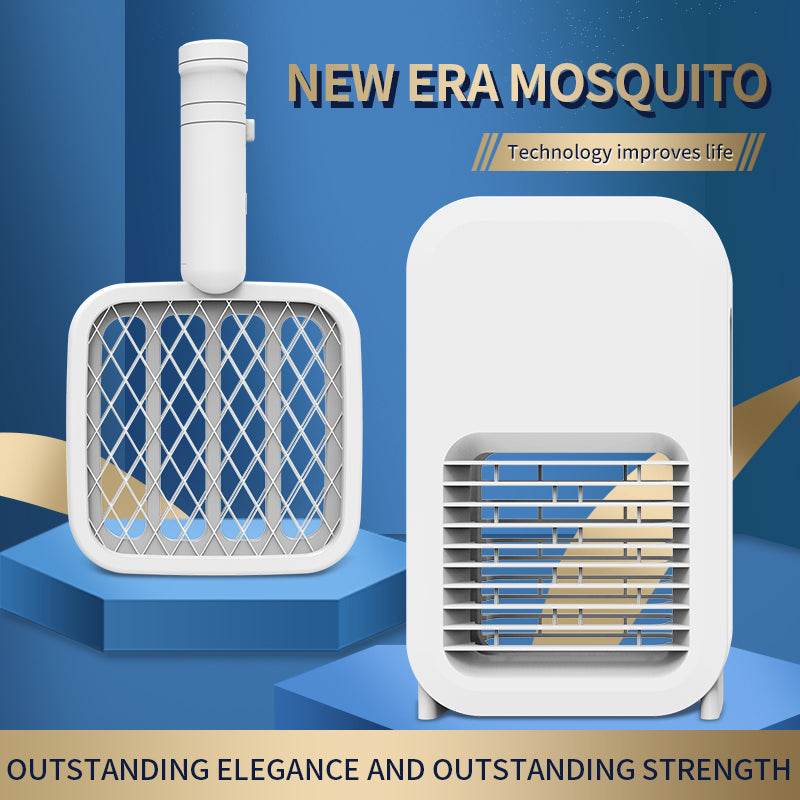 Efficient Photocatalyst Household Mosquito Killer Lamp 2in1 LED Mosquito Racket USB Creative Mosquito Trap Artifact Bug Zapper - Mubimart