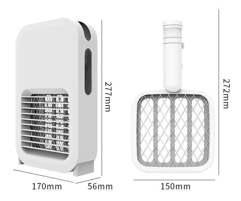Efficient Photocatalyst Household Mosquito Killer Lamp 2in1 LED Mosquito Racket USB Creative Mosquito Trap Artifact Bug Zapper - Mubimart