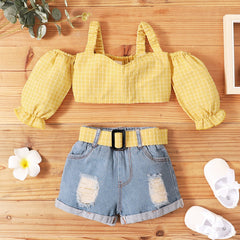 Elastic Kids For Girl Boy Clothes Girls Dress Sleeveless - Mubimart - Clothing Set 