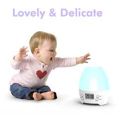 Electric Air Humidifier Aroma Lamp Colorful LED Night Light with Alarm Clock Aroma Diffuser Mist Maker - Mubimart -  