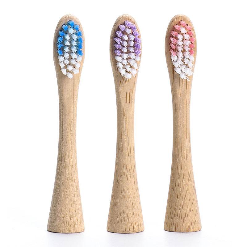 Electric Bamboo Toothbrush Head Daily Necessities Bamboo Toothbrush Replacement Head Electric Toothbrush Head - Mubimart