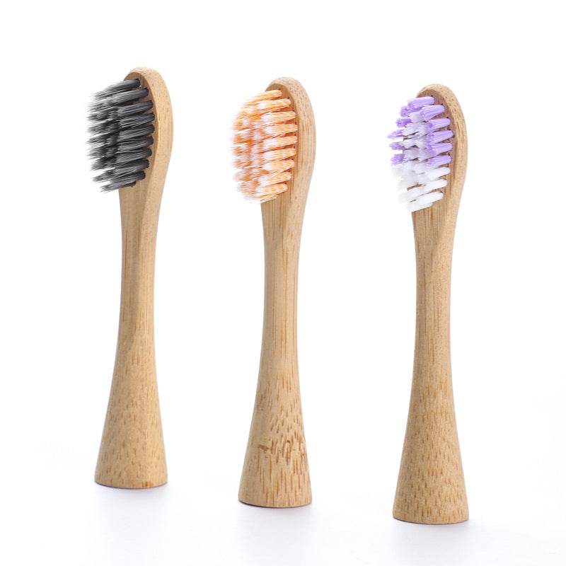 Electric Bamboo Toothbrush Head Daily Necessities Bamboo Toothbrush Replacement Head Electric Toothbrush Head - Mubimart