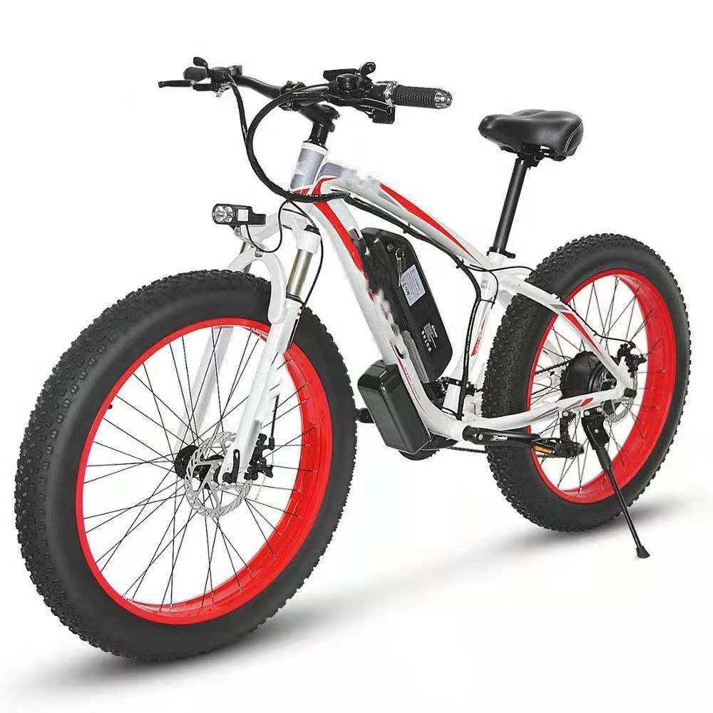 Electric Bicycle Lithium Tram Snow Electric Mountain Bike 21 Speed - Mubimart