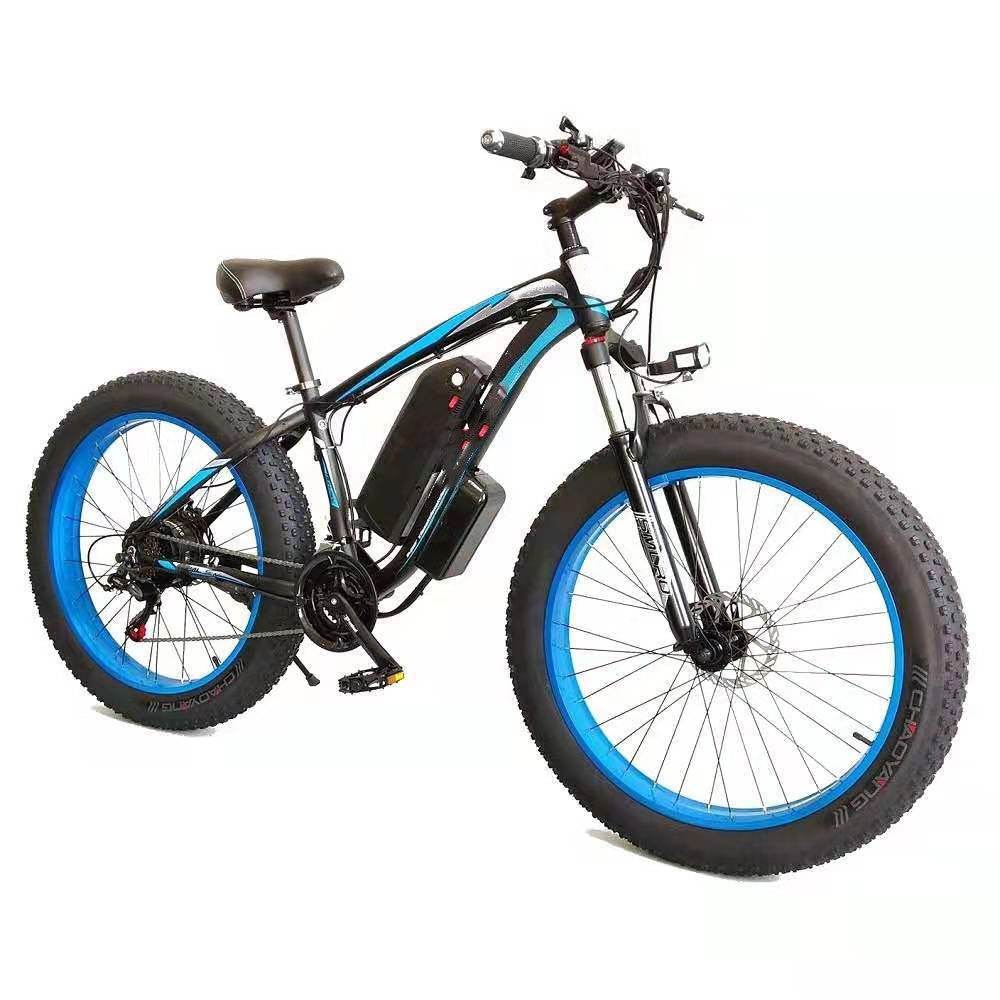 Electric Bicycle Lithium Tram Snow Electric Mountain Bike 21 Speed - Mubimart