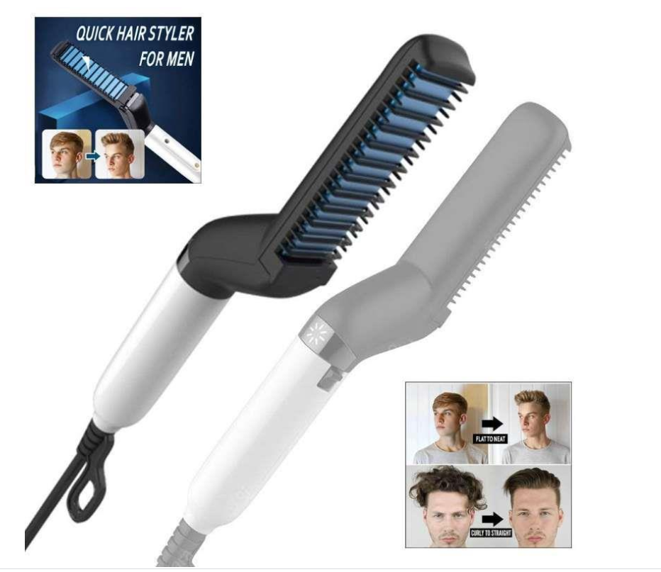 Electric Brush Beard Comb - Mubimart -  