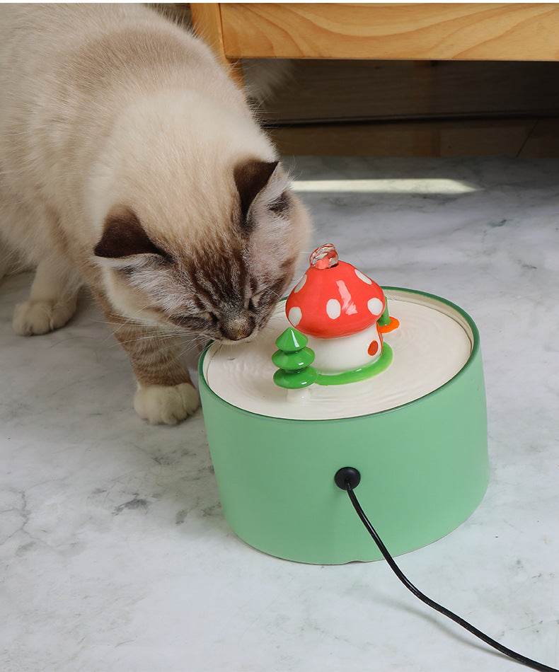 Electric Ceramic Pet Circulating Water Feeder - Mubimart