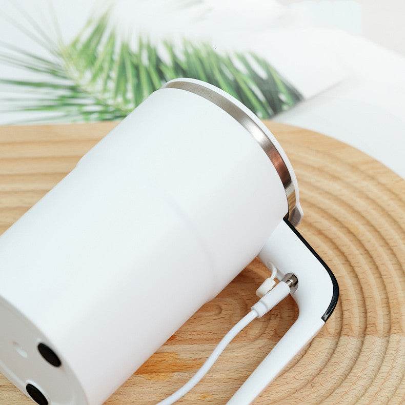 Electric Coffee Mug USB Rechargeable Automatic Magnetic Cup IP67 Waterproof Food-Safe Stainless Steel For Juice Tea Milksha Kitchen Gadgets - Mubimart