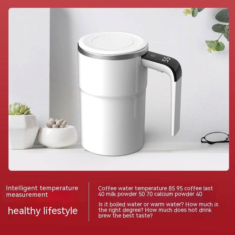 Electric Coffee Mug USB Rechargeable Automatic Magnetic Cup IP67 Waterproof Food-Safe Stainless Steel For Juice Tea Milksha Kitchen Gadgets - Mubimart