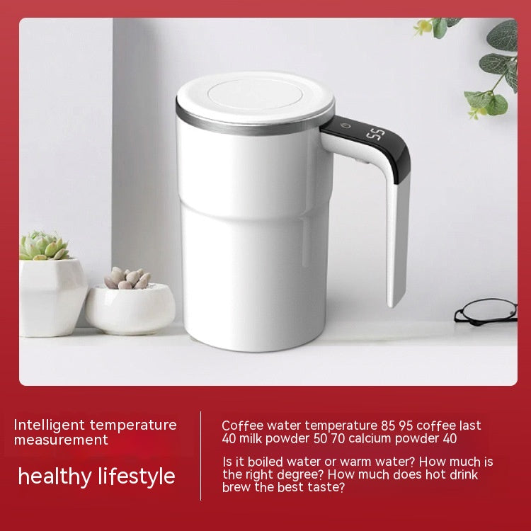 Electric Coffee Mug USB Rechargeable Automatic Magnetic Cup IP67 Waterproof Food-Safe Stainless Steel For Juice Tea Milksha Kitchen Gadgets - Mubimart -  