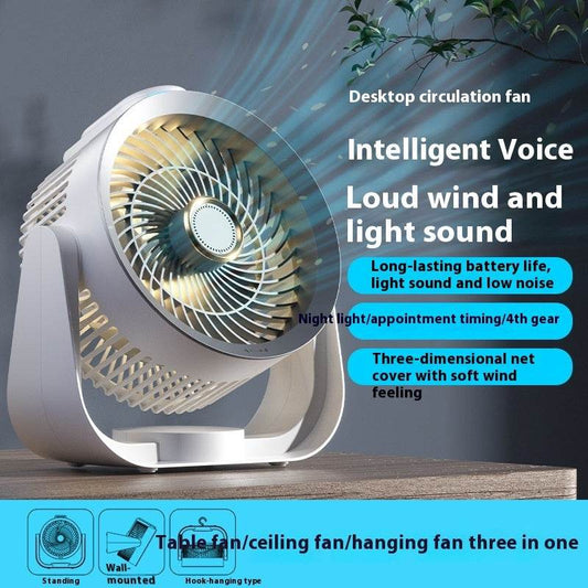 Electric Fan Household Usb Rechargeable Floor Fan Air Circulator - Mubimart