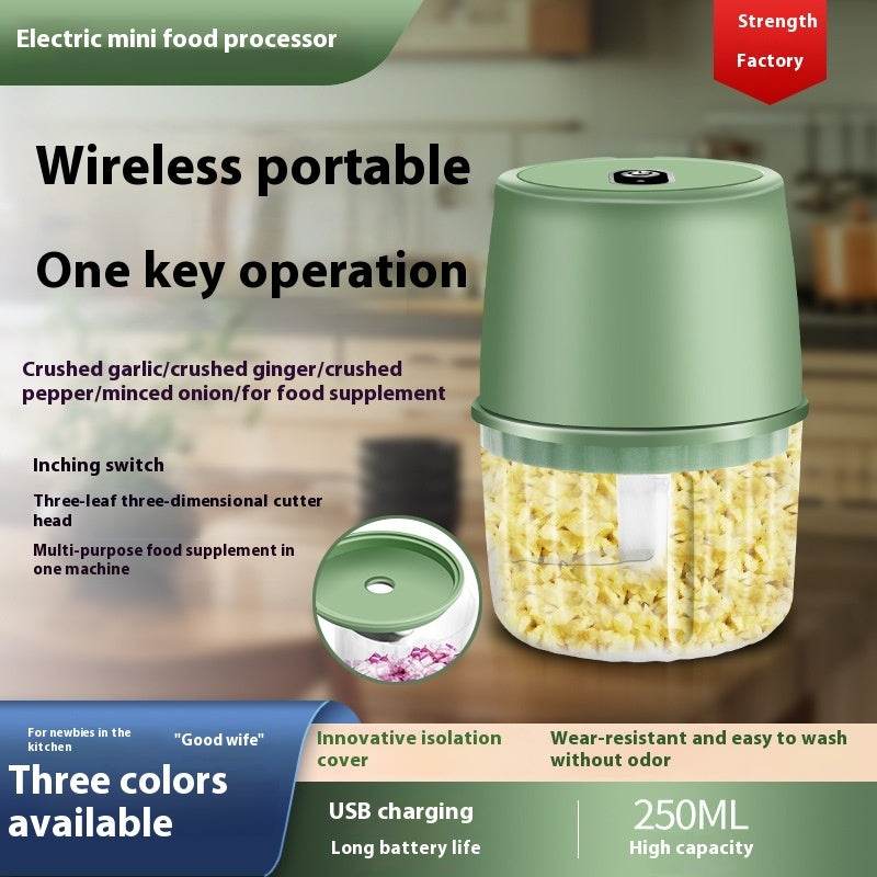Electric Garlic Press Wireless Mini Complementary Food Mixer - Mubimart