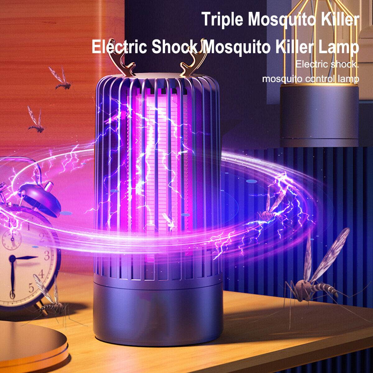 Electric Insect UV Zapper Mosquito Killer Pest Catcher Lamp Fly Bug Indoor Trap - Mubimart