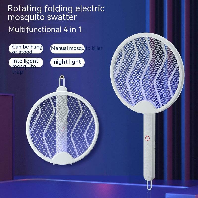 Electric Mosquito Swatter Rechargeable Household Mosquito Killer Lamp - Mubimart