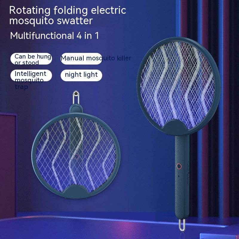 Electric Mosquito Swatter Rechargeable Household Mosquito Killer Lamp - Mubimart