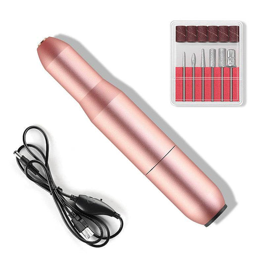 Electric Nail Drill Machine Manicure Machine Set USB Charging Mill Cutter For Manicure Nail File Pedicure Tool Nail Drill Set - Mubimart