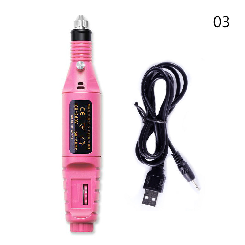 Electric Nail Drill Machine Manicure Machine Set USB Charging Mill Cutter For Manicure Nail File Pedicure Tool Nail Drill Set - Mubimart -  