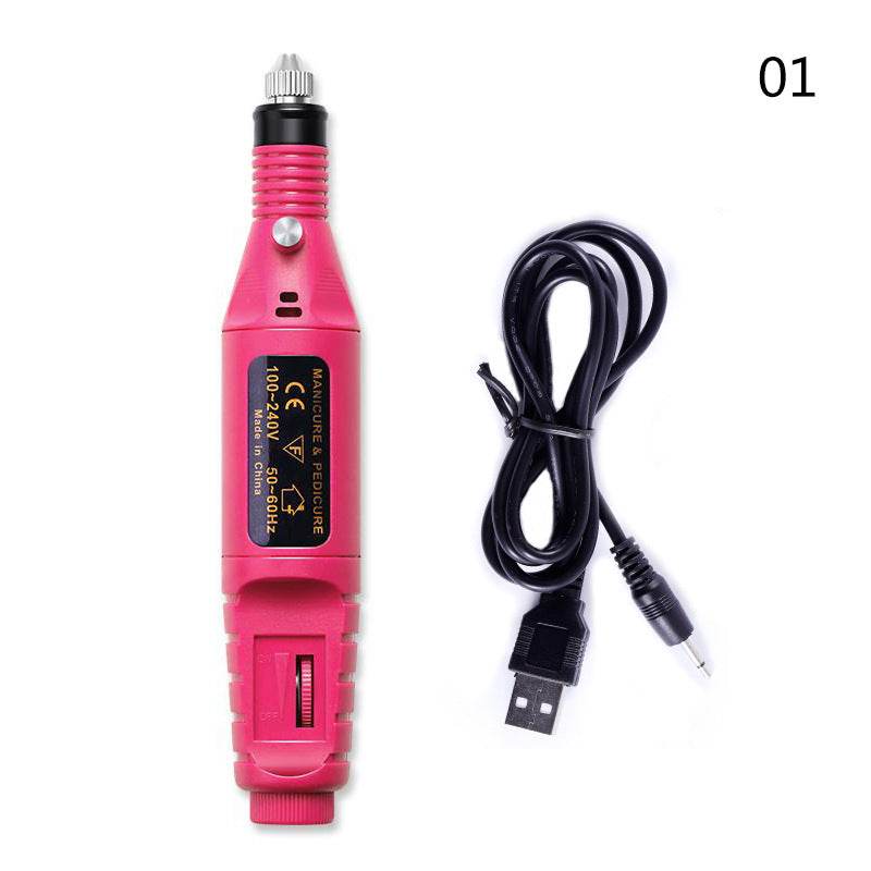 Electric Nail Drill Machine Manicure Machine Set USB Charging Mill Cutter For Manicure Nail File Pedicure Tool Nail Drill Set - Mubimart