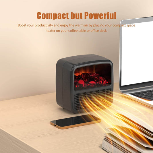 Electric Space Heater For Indoor Use Desktop High-power Fast-heating Small Heater Winter Air Heater - Mubimart
