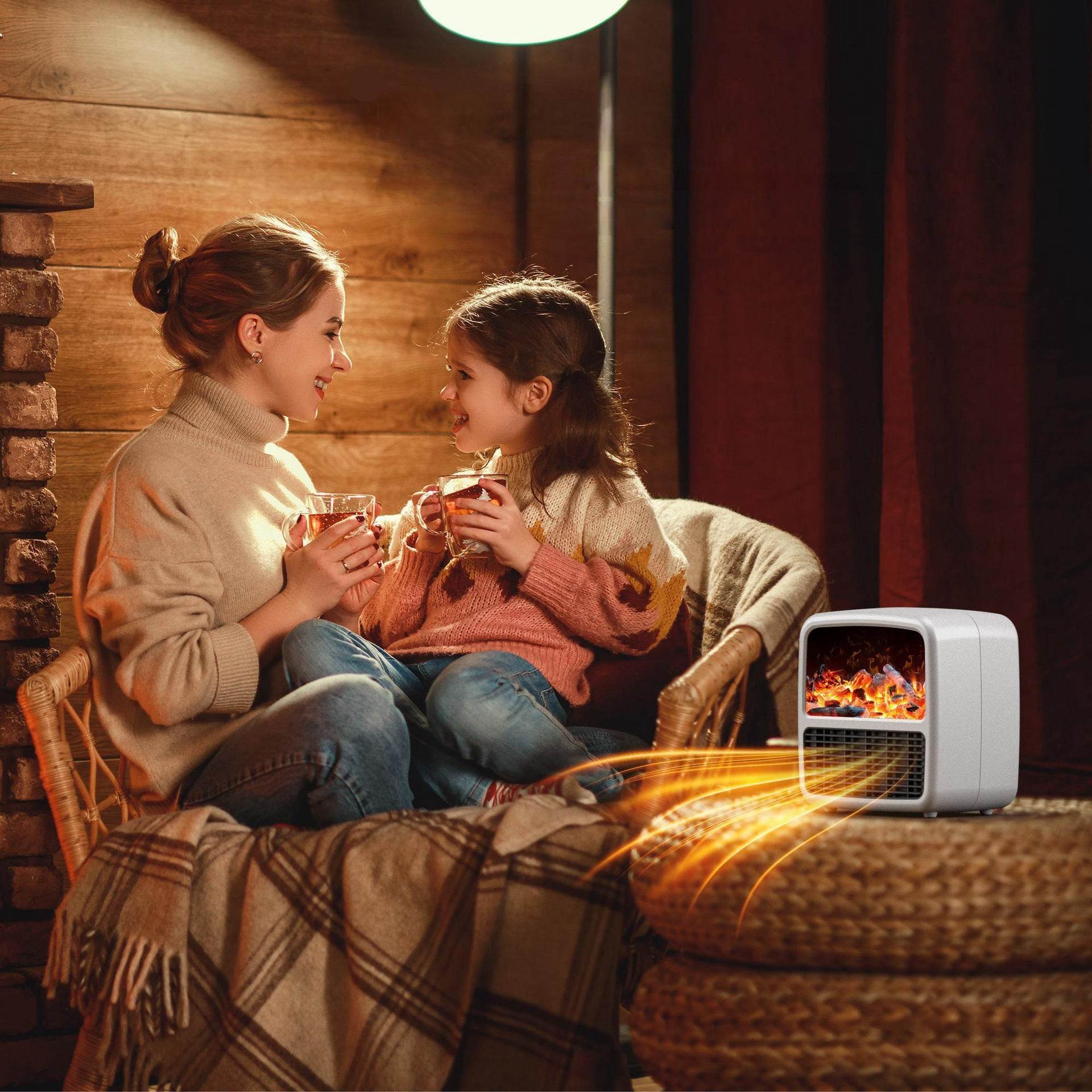 Electric Space Heater For Indoor Use Desktop High-power Fast-heating Small Heater Winter Air Heater - Mubimart