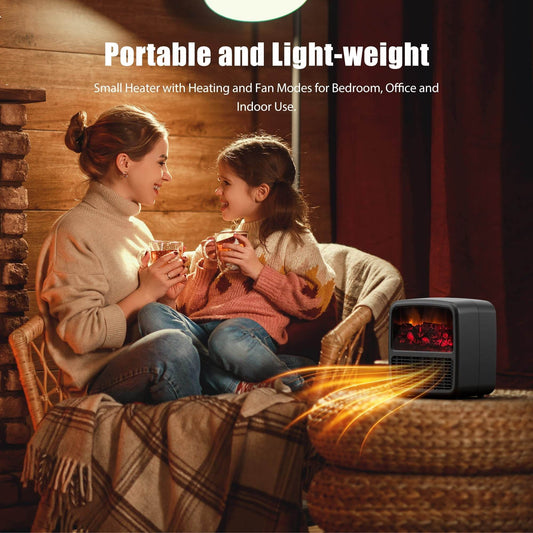 Electric Space Heater For Indoor Use Desktop High-power Fast-heating Small Heater Winter Air Heater - Mubimart