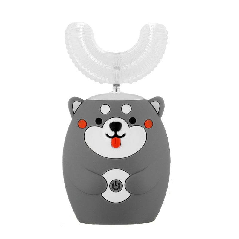 Electric Toothbrush for Kids Silicon Automatic Ultrasonic Teeth Tooth Brush Cartoon Pattern for Children Smart 360 Degrees U - Mubimart