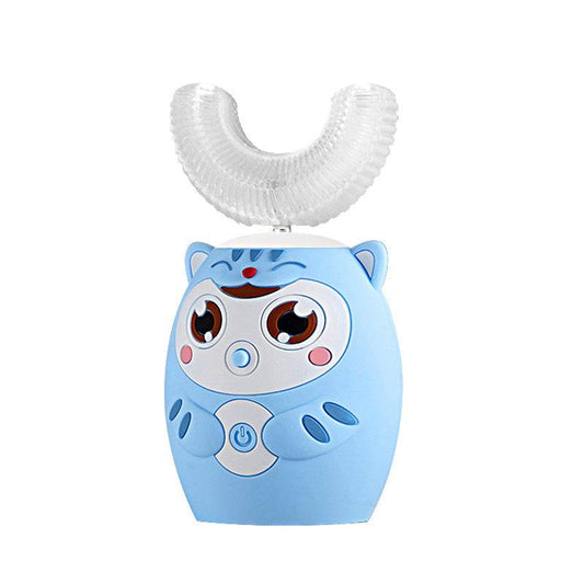 Electric Toothbrush for Kids Silicon Automatic Ultrasonic Teeth Tooth Brush Cartoon Pattern for Children Smart 360 Degrees U - Mubimart