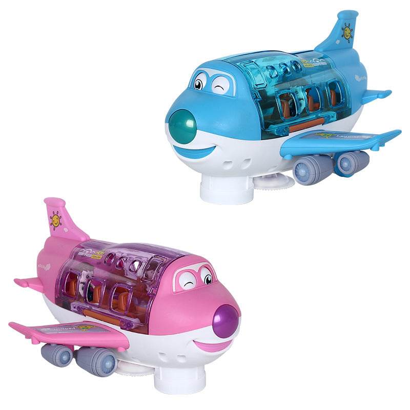 Electric Universal Cartoon Airplane Lights Music Rotation Toys - Mubimart