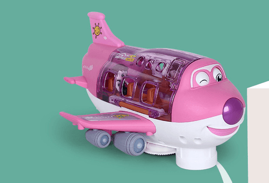 Electric Universal Cartoon Airplane Lights Music Rotation Toys - Mubimart