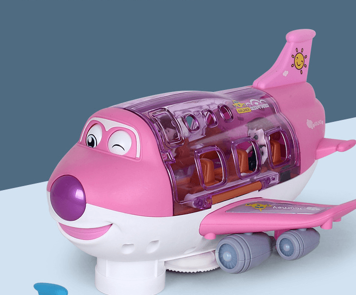 Electric Universal Cartoon Airplane Lights Music Rotation Toys - Mubimart