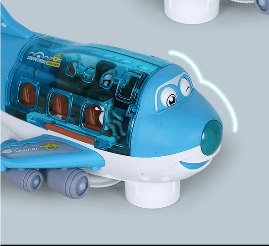 Electric Universal Cartoon Airplane Lights Music Rotation Toys - Mubimart