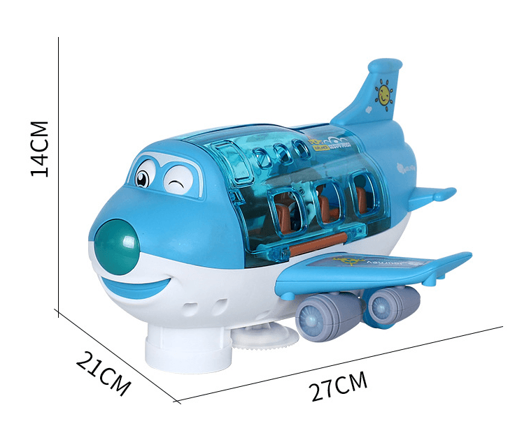 Electric Universal Cartoon Airplane Lights Music Rotation Toys - Mubimart