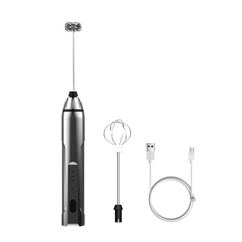 Electric Whisk Milk Frother 3 Speed Adjustable Household - Mubimart