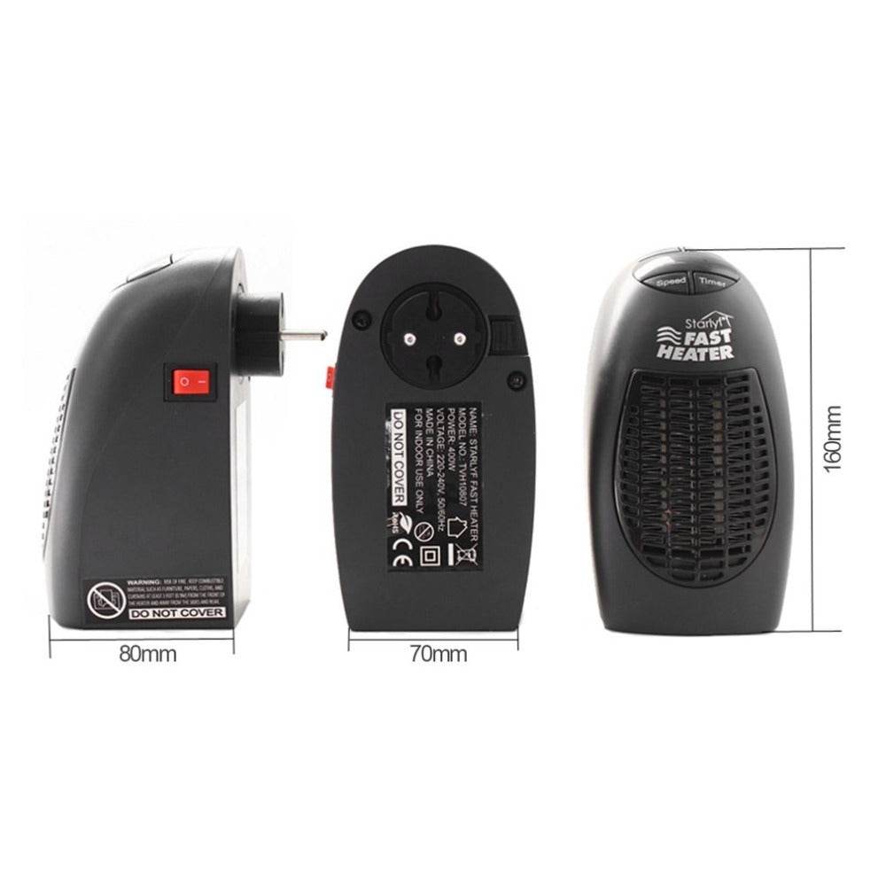 Electric heater 360 rotating plug mini heater small appliances - Mubimart