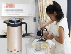 Electric kettle double insulated stainless steel mini kettle 1.8L - Mubimart -  