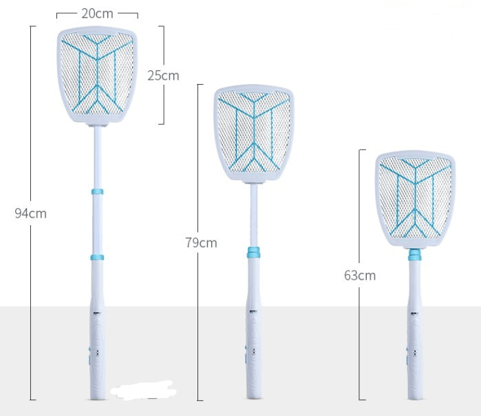 Electric mosquito swatter retractable folding fly swatter rechargeable mosquito swatter - Mubimart