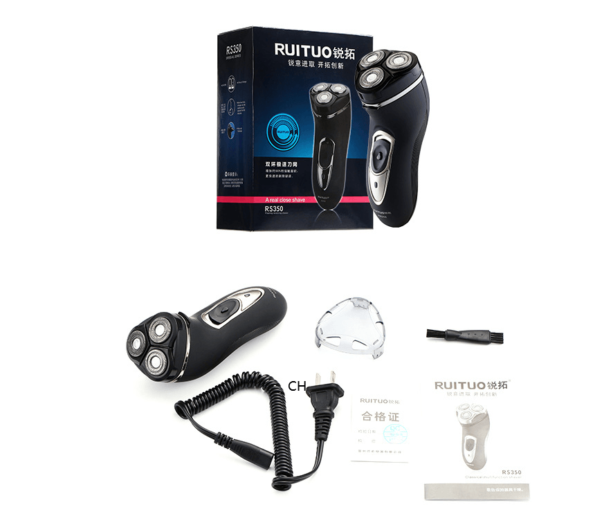 Electric rotary razor 3 blades - Mubimart