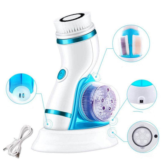 Electric silicone facial cleanser - Mubimart