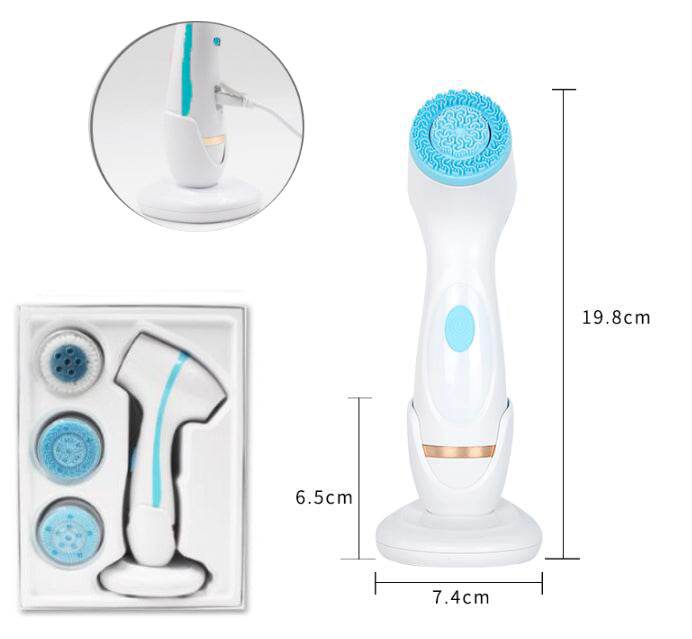 Electric silicone facial cleanser - Mubimart