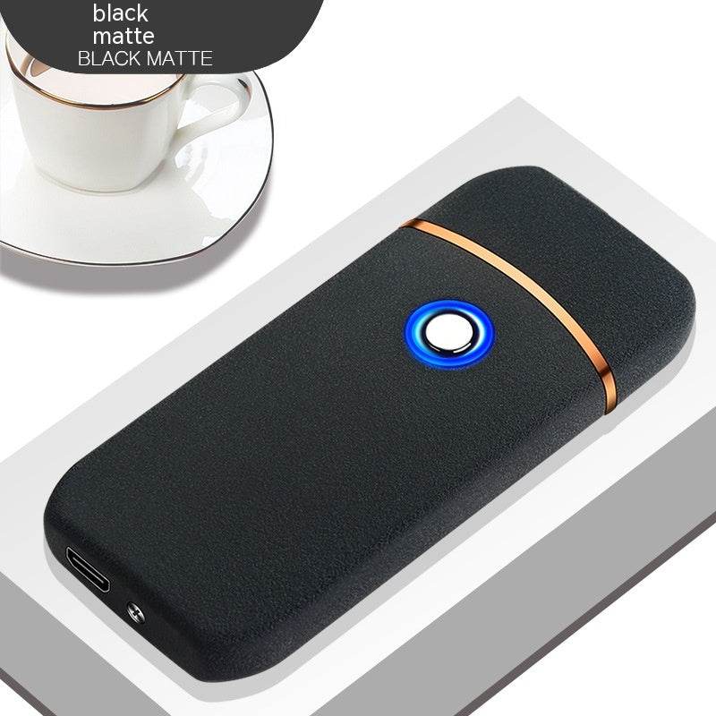 Electronic Charging USB Cigarette Lighter Metal Windproof Creative Lighter - Mubimart