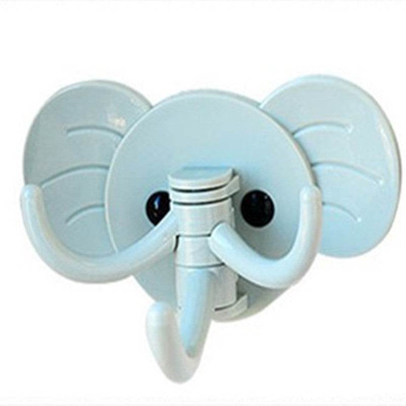 Elephant Viscose Hook Three Hook Nail-free Door Rear Hook - Mubimart