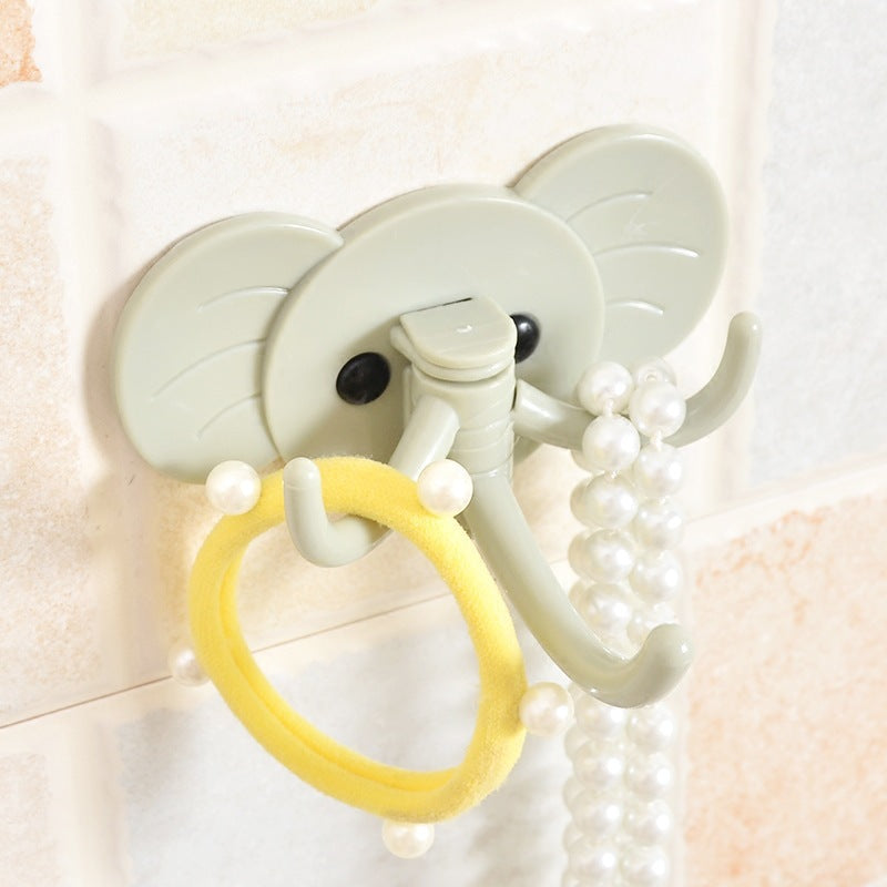 Elephant Viscose Hook Three Hook Nail-free Door Rear Hook - Mubimart -  