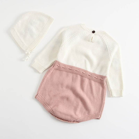 Embroidered one-piece baby girl triangle romper - Mubimart