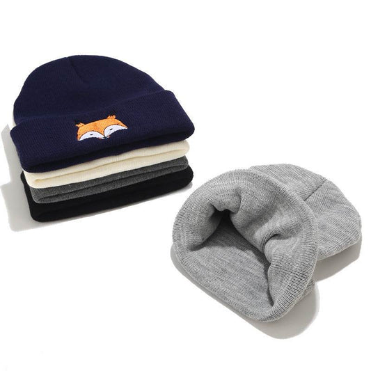 Embroidered wool cap - Mubimart