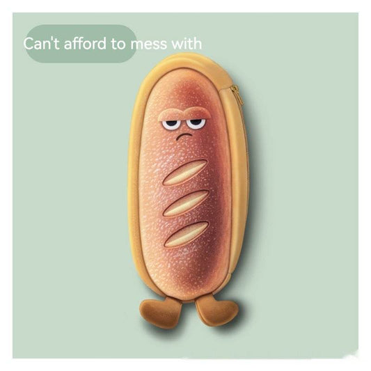 Emotional Toast Bread Plush Stationery Box - Mubimart