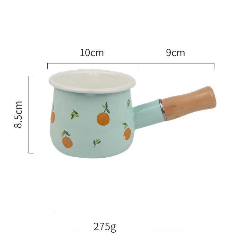 Enamel Milk Mini Enamel Pot Induction Cooker Flame - Mubimart