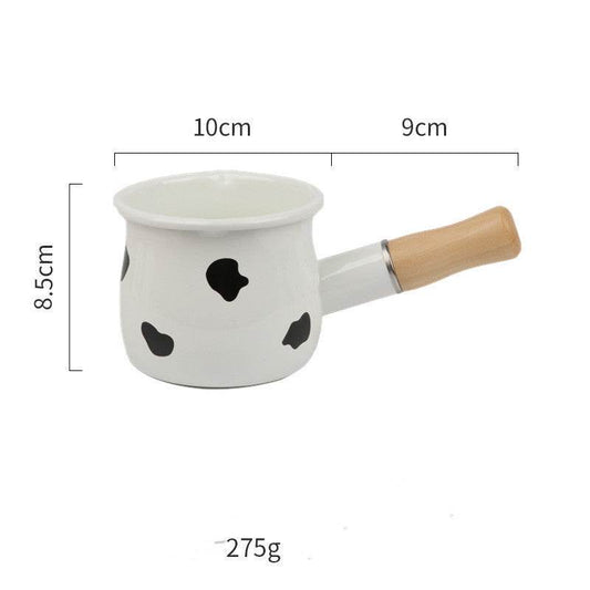 Enamel Milk Mini Enamel Pot Induction Cooker Flame - Mubimart